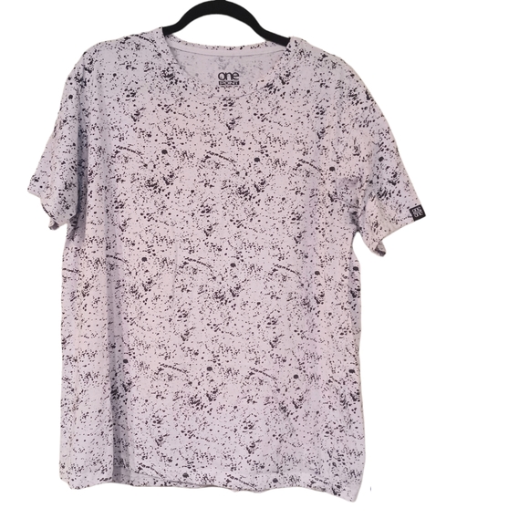 One Point One White with Black Splash Paint Print Top Size: XL - Picture 2 of 7